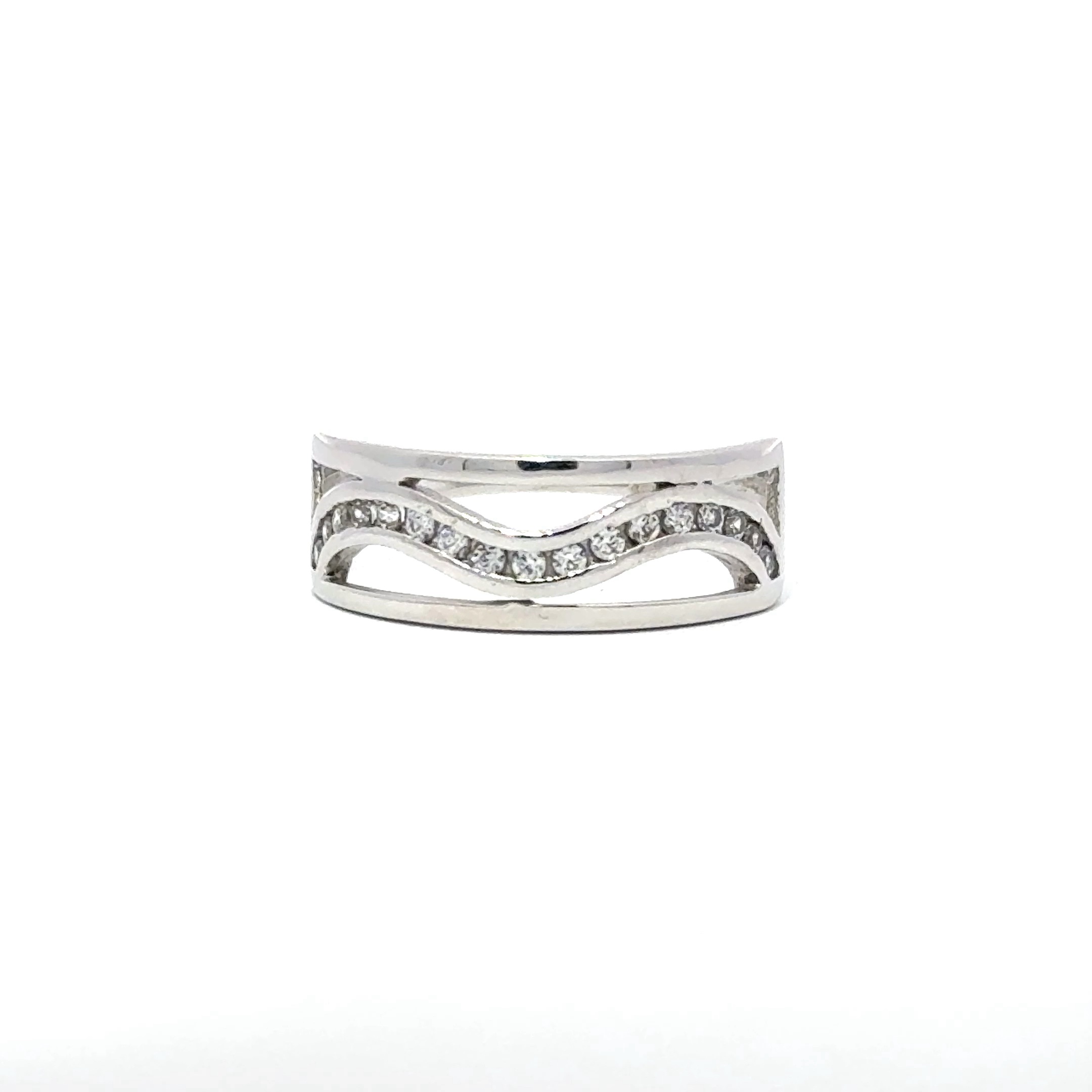 Bílý Zlatý Prsten 585/1000, Hmotnost: 2,18g Vel: 53 RINWH4V53H2/18K78