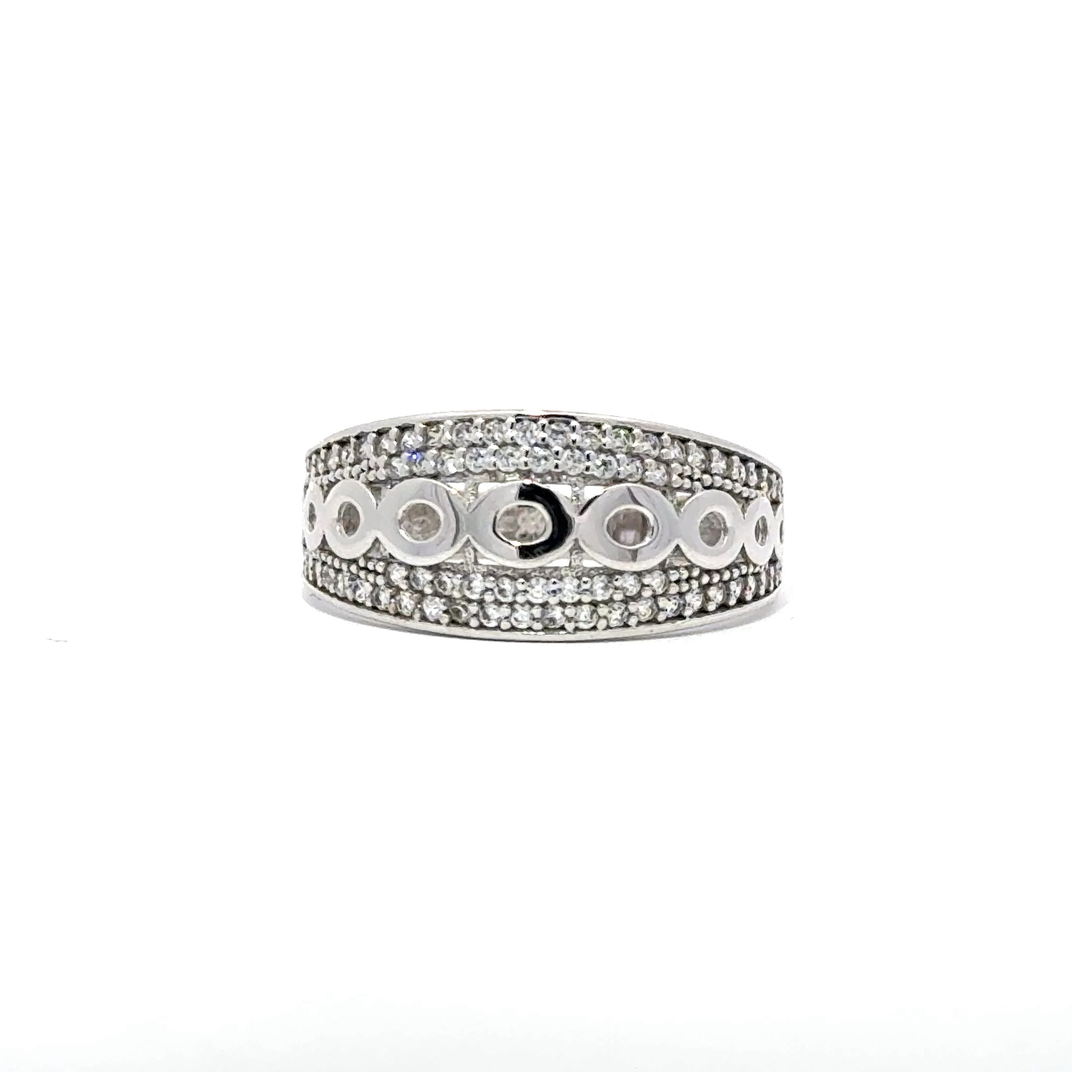 Bílý Zlatý Prsten 585/1000, Hmotnost: 1,99g Vel: 54 RINWH4V54H1/99K18