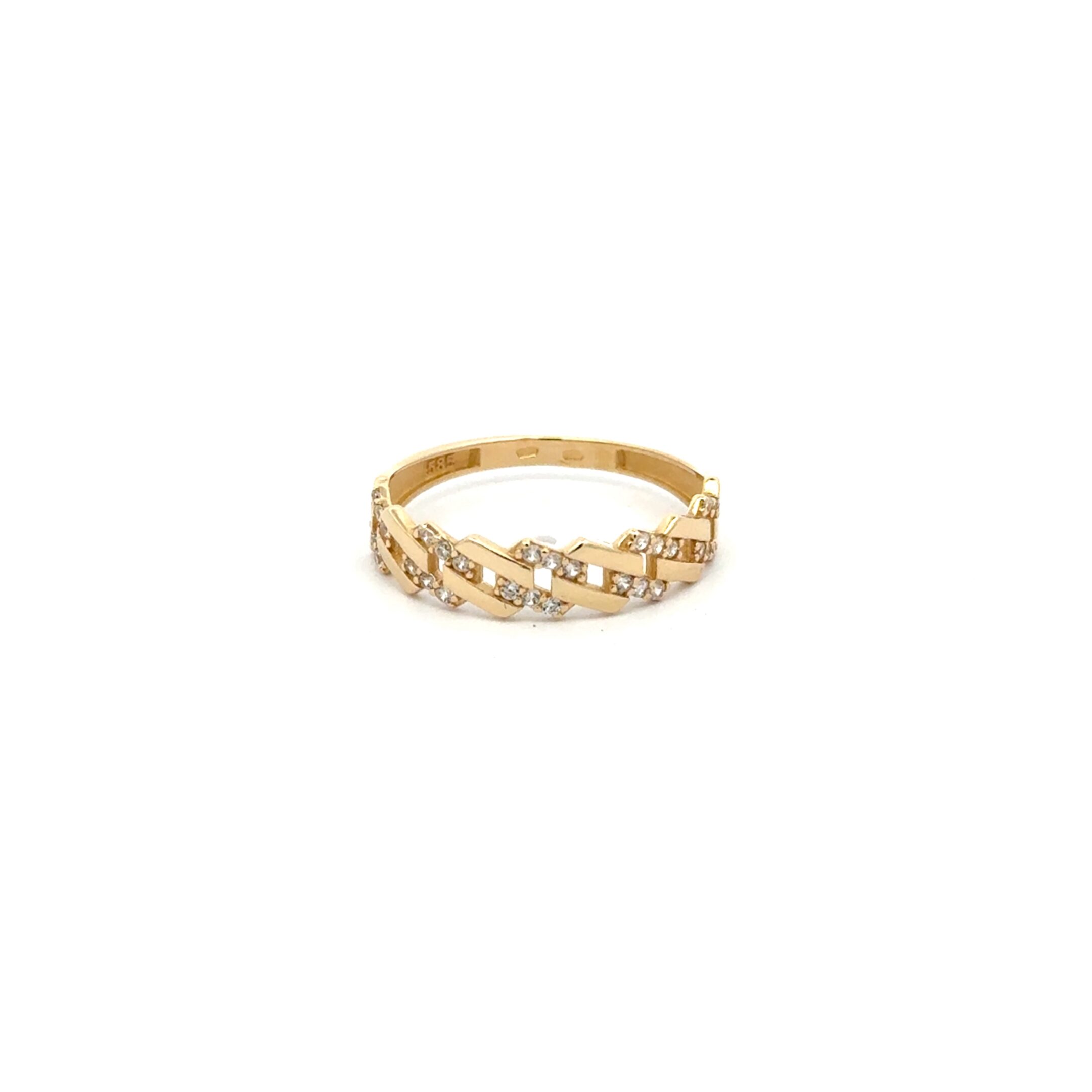 Zlatý prsten 585/1000, Hmotnost: 1,57g, Vel:55 RIN4V55H1/57K744 - Image 3