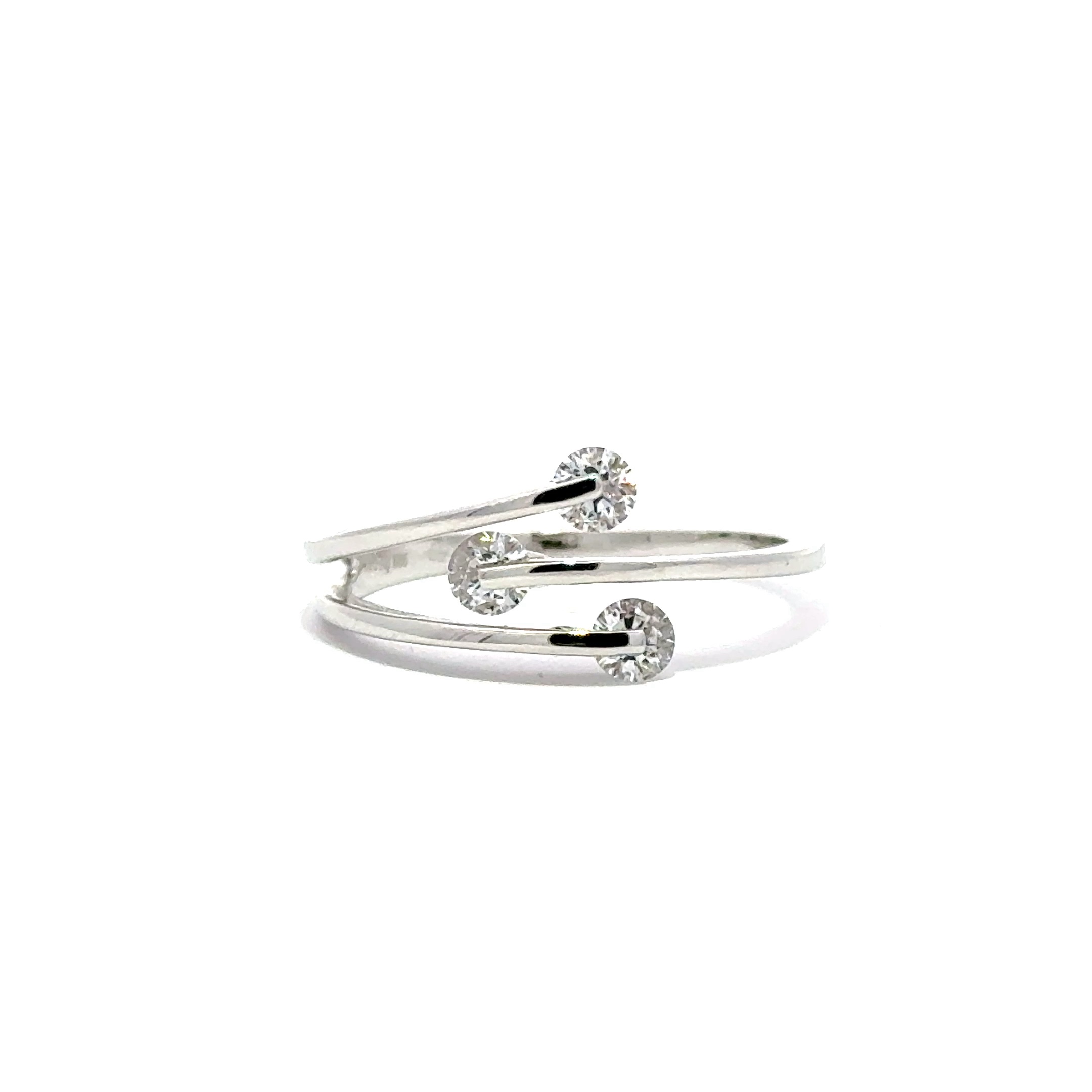 Bílý Zlatý Prsten 585/1000, Hmostnost: 2,36g, Velikost: 56, H2/36V56A49