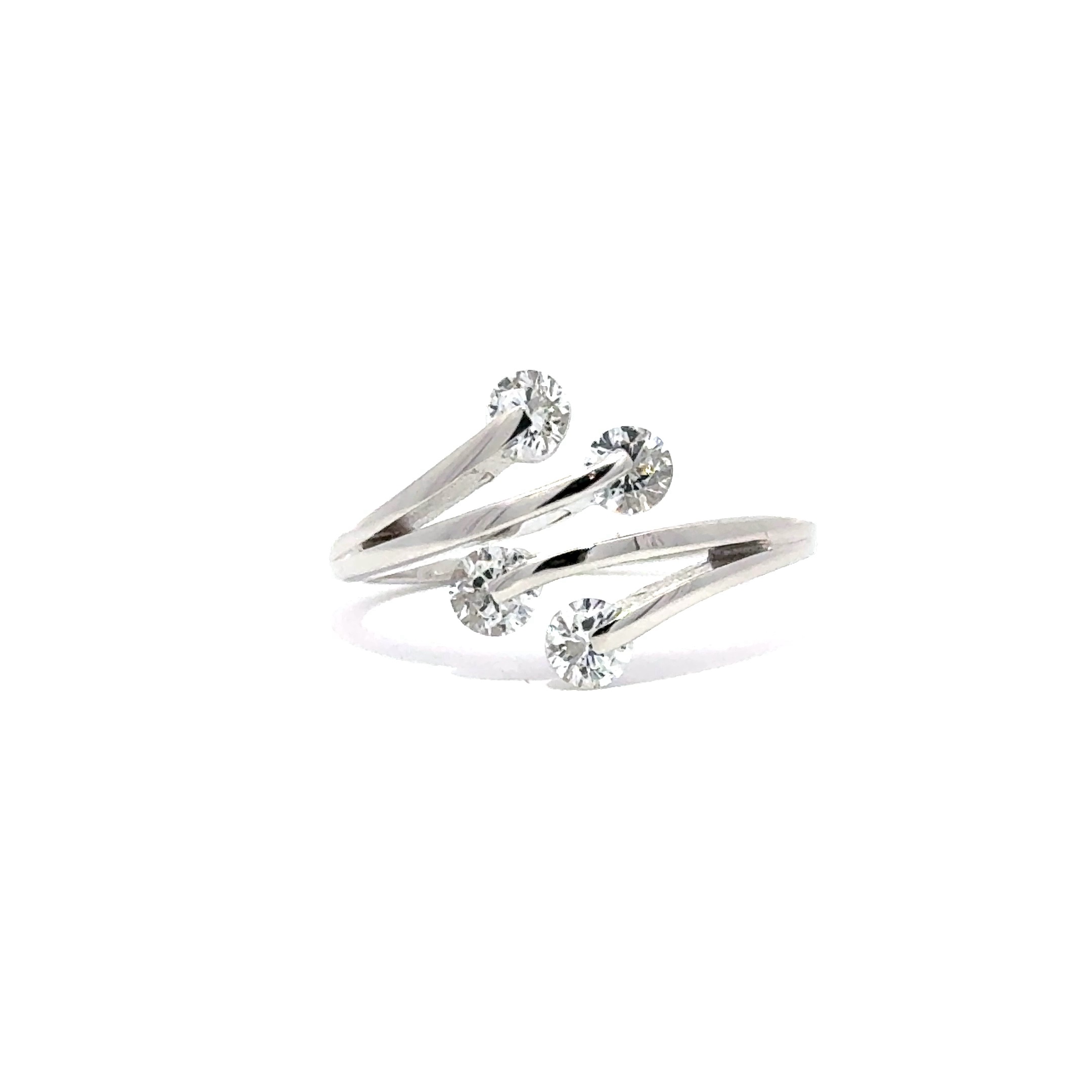 Bílý Zlatý Prsten 585/1000, Hmostnost: 2,43g, Velikost: 54, H2/43V54A48